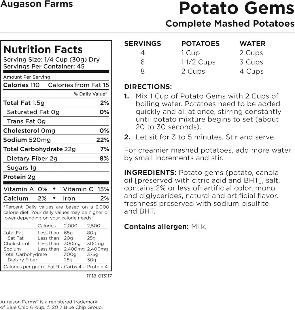 Mashed Potatoes 3 lbs No. 10 Can C633335