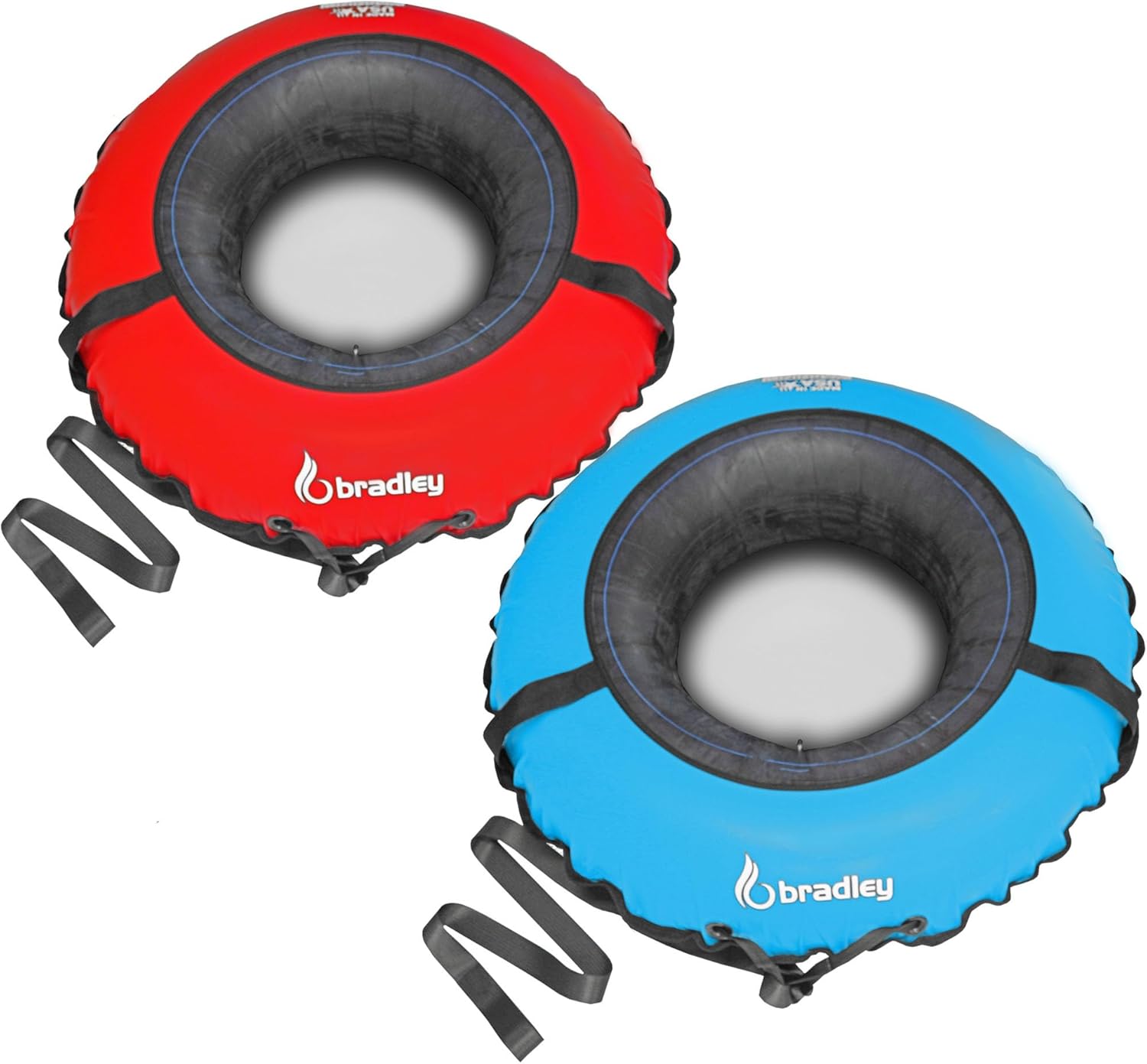 Bradley Snow Tubes with 50" Heavy Duty Cover | 2 Pack Inflatable Sledding Tubes