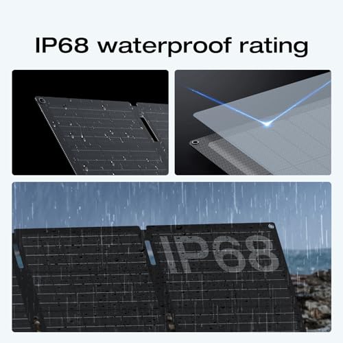 160W Foldable Solar Panel for Power Stations, IP68 Waterproof for Outdoor Camping RV Q6908