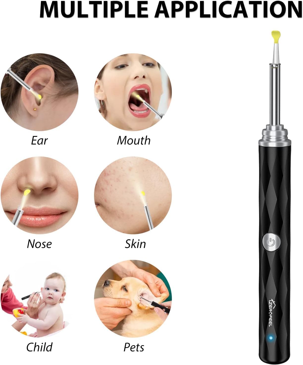 Ear Wax Removal Tool with 1296P Camera, 6 LED Lights and WiFi X1510
