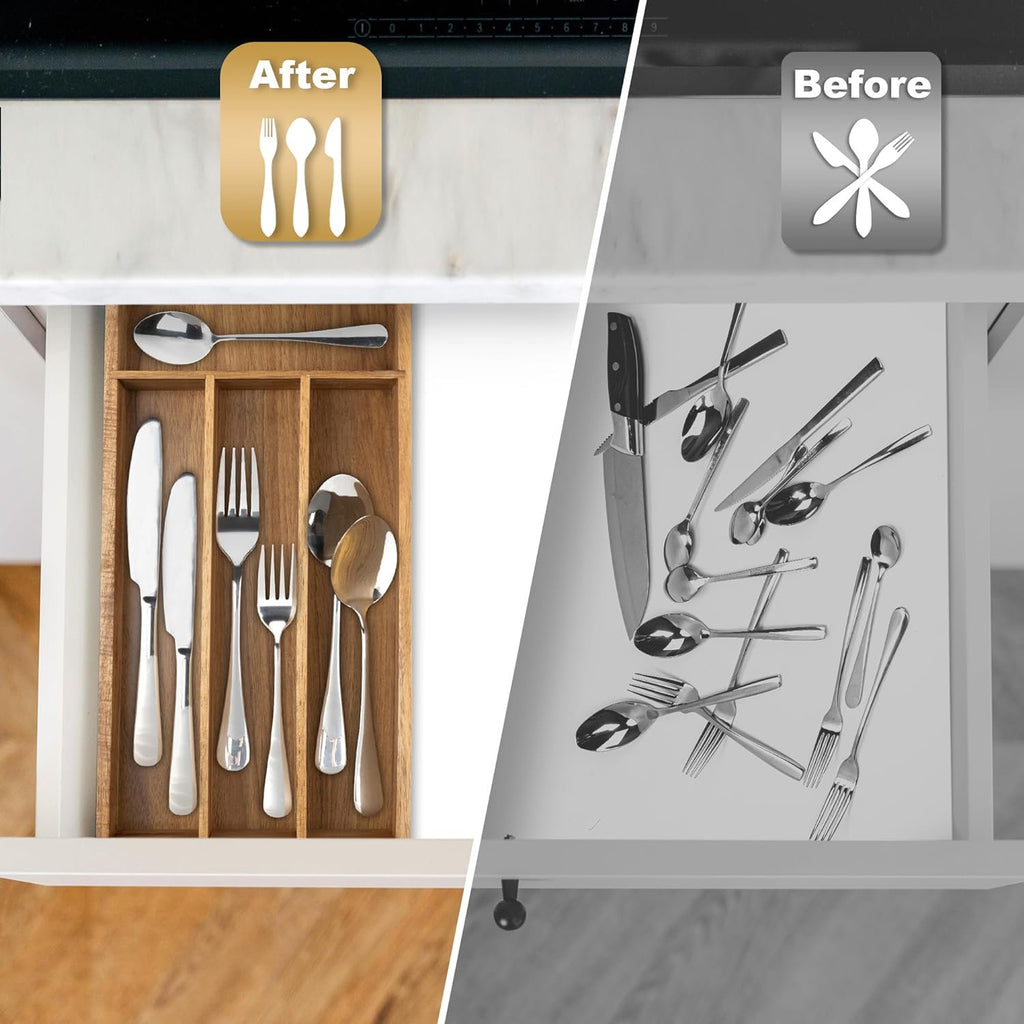 Silverware Drawer Organizer with Cutlery Tray C3735