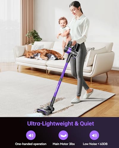 Cordless Stick Vacuum for Home, 38Kpa Suction, 55 Mins Runtime, Lightweight N84477