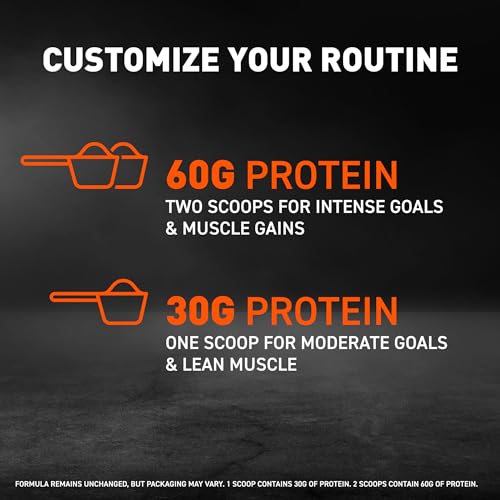Chocolate Whey Protein Powder, 60g Protein & 12g BCAAs Per Serving, 3.9lbs E596147
