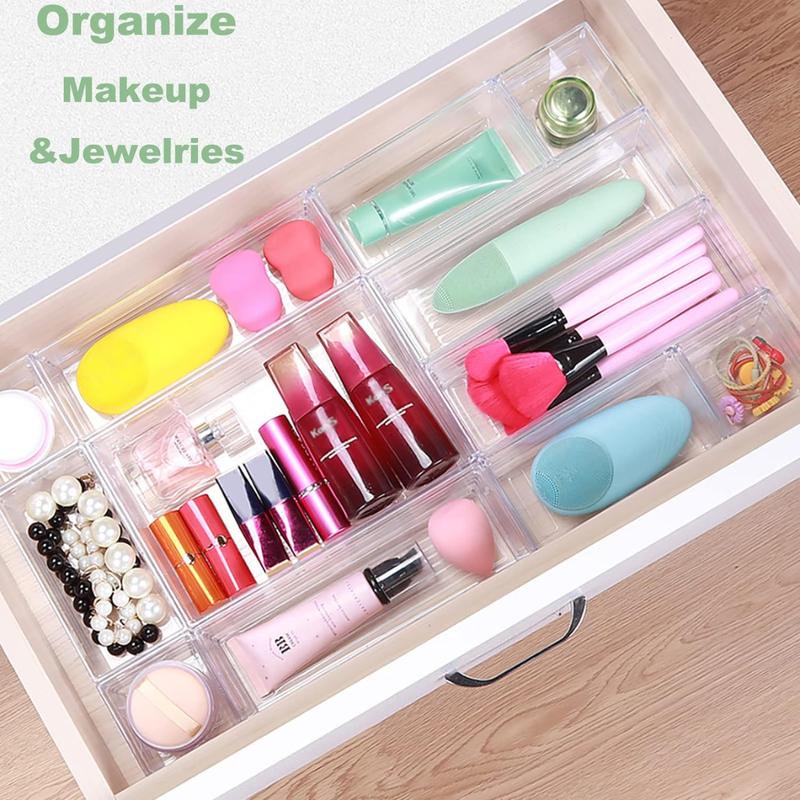 Clear Plastic Drawer Organizer Trays, 25 Pack A783