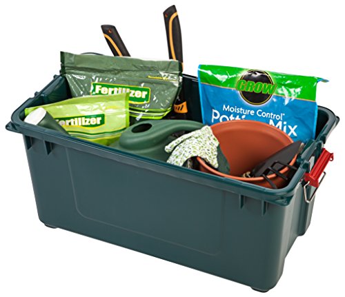 Store-It-All 21 Gal Storage Tote, 4 Pack, Black X8258