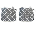 Outdoor Seat Cushions Set of 2 Patio Chair Cushions with Ties 16x17 Inch Grey Geometry U-Shape Chair Pads for Outdoor Patio Furniture Garden Home Office