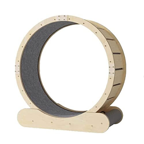 Cat Exercise Wheel Wooden Cat Wheel Exerciser Large Cat Exercise Wheel Pet Treadmill Toys Pet Running Machine for Pet Loss Weight and Daily Exercise for Cats Movement Wheel