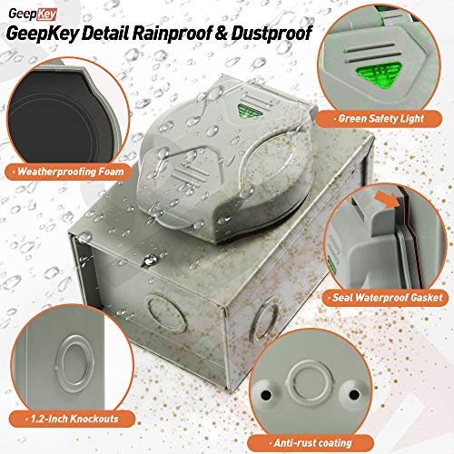 30 Amp Generator Inlet Box with Green Safety Light R705