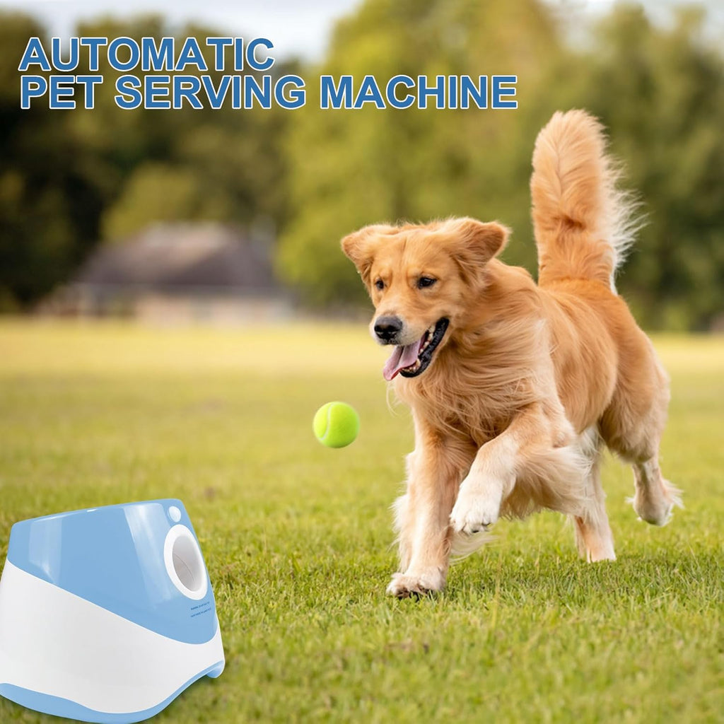 Automatic Dog Ball Launcher with 12 Tennis Balls, Interactive Pet Toy for Indoor Outdoor Use I51612