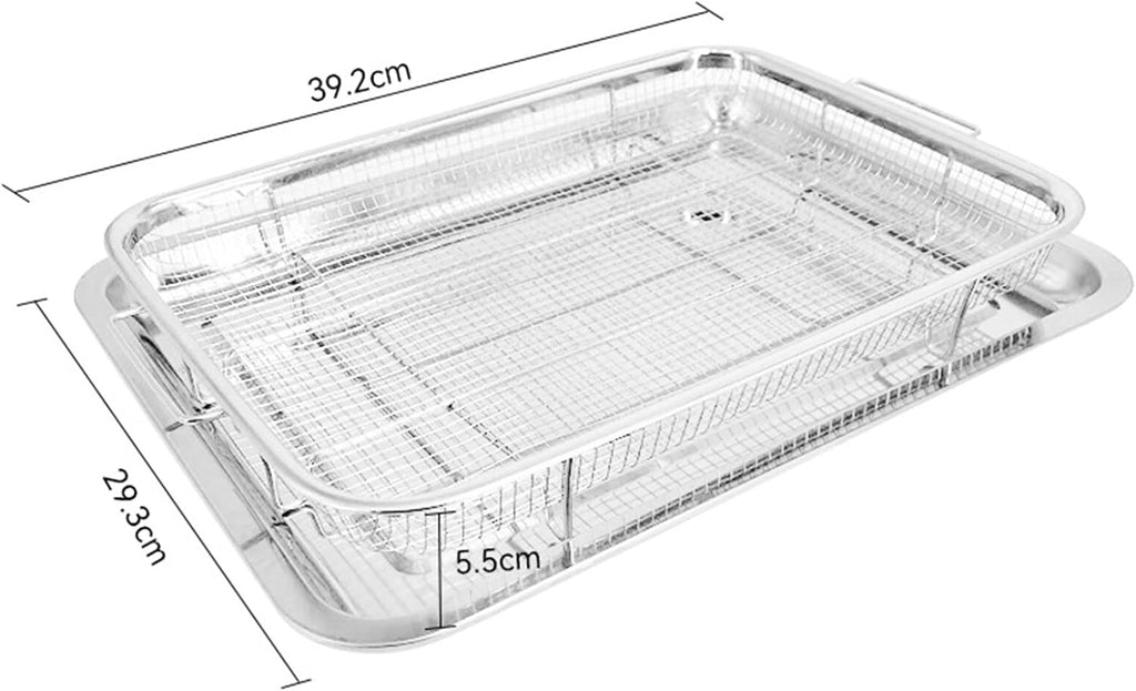 Stainless Steel Air Fryer Basket and Tray Set for Oven P788