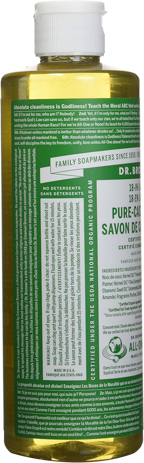 18-in-1 Hemp Almond Pure-Castile Liquid Soap, 1 Pound B24940