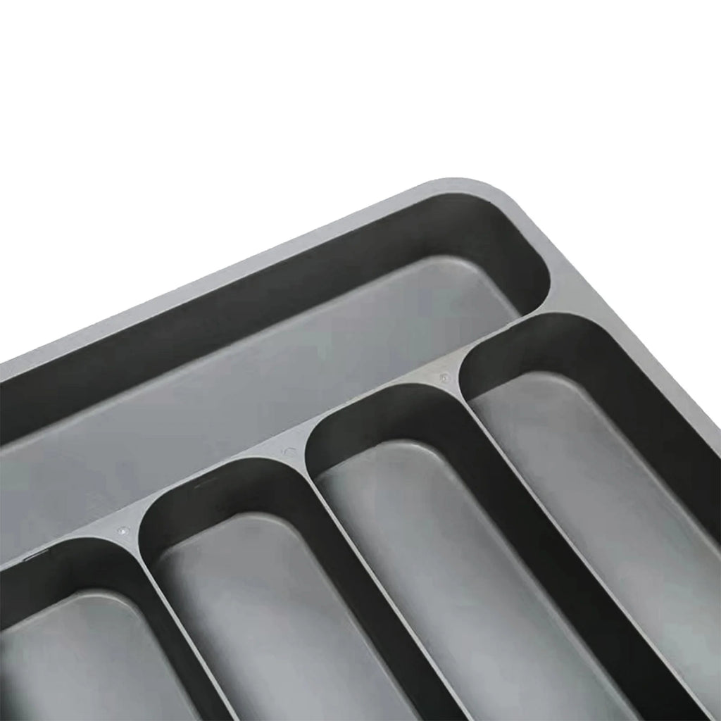 Expandable Utensil Tray for Kitchen Drawer, Adjustable Plastic Cutlery Holder P48914