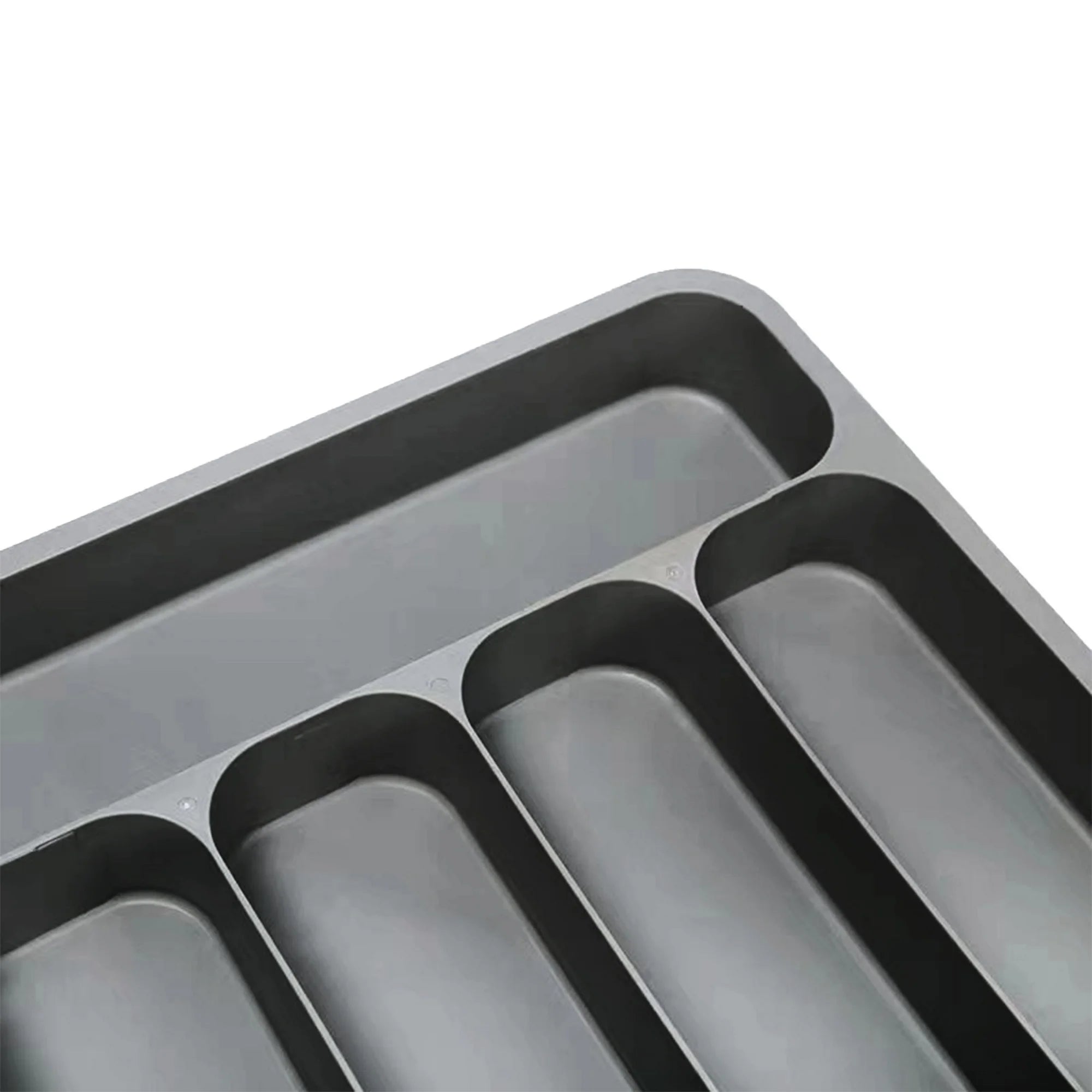 Expandable Utensil Tray for Kitchen Drawer, Adjustable Plastic Cutlery Holder P48914