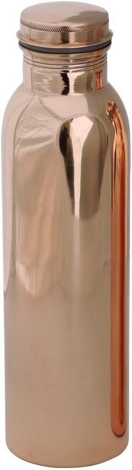 Pure Copper Water Bottle Joint Free with Ayurvedic Benefited 100% Pure and Leak Proof Bottle 33.84 US FL Ounce Capacity