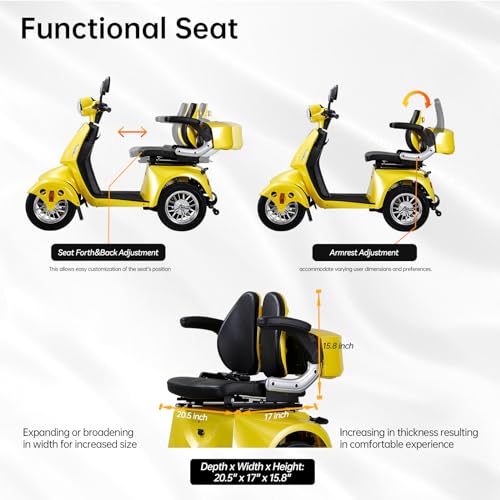4 Wheel Mobility Scooter for Seniors - 800W Motor, 500lbs Capacity I407290