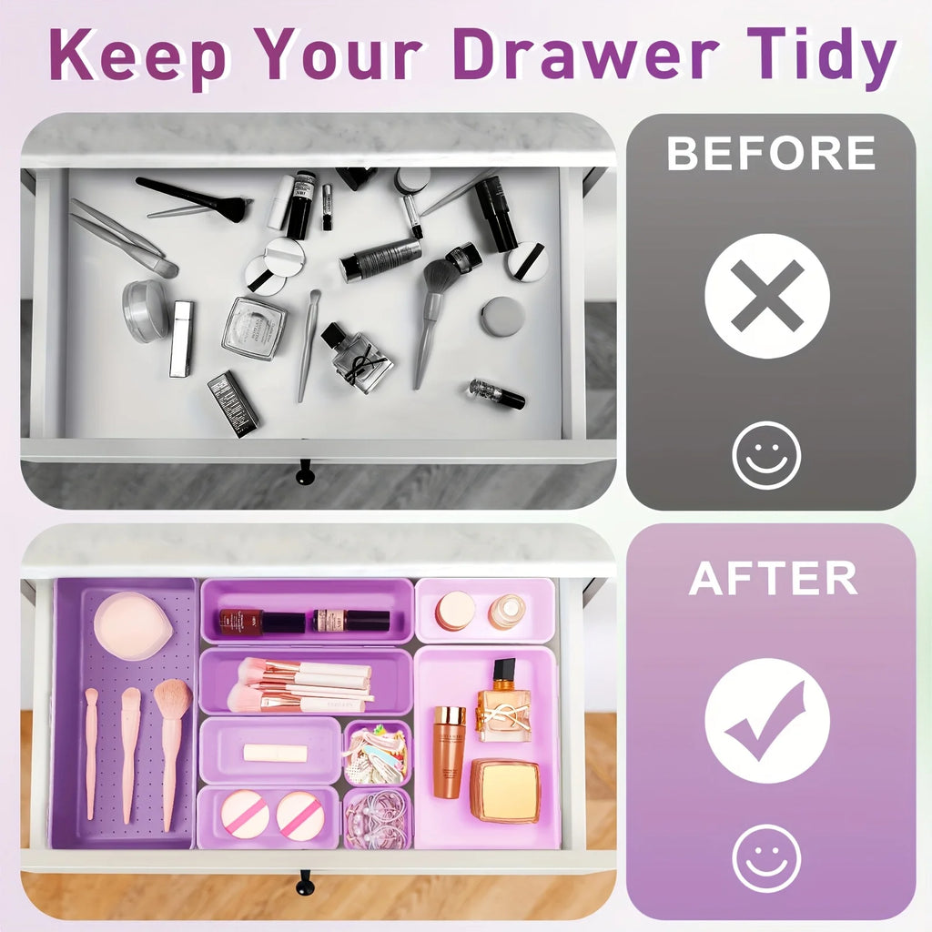 Tool Box Organizer Tray Divider Set for Desk Drawer and Garage Storage F77320