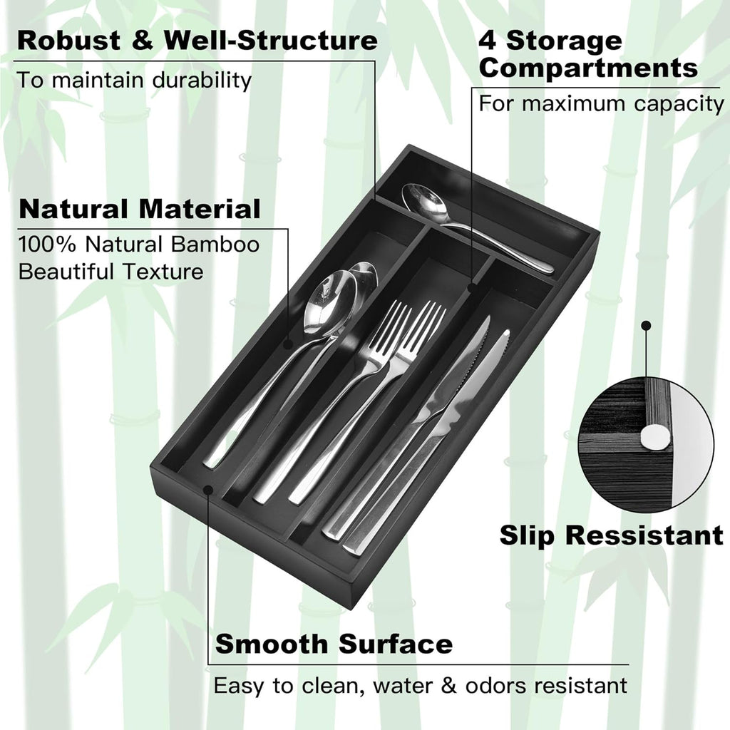 Silverware Drawer Organizer with Cutlery Tray C3735