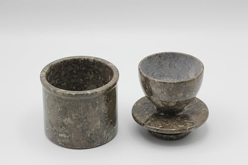 Marble Butter Keeper Crock with Lid Q3540