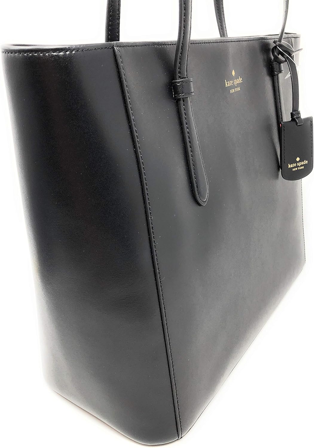 Black Leather Tote Shoulder Bag J2800