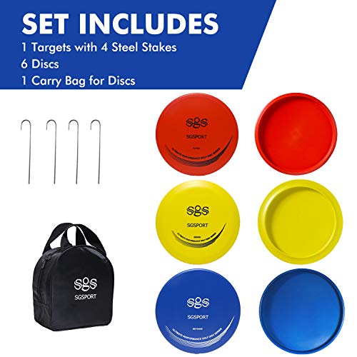 Disc Golf Basket with 6 Discs and Carry Bag N3802