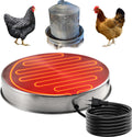 H&G lifestyles Chicken Water Heater Base for Chicken Waterer Poultry Drinker Heated Water Stainless Steel Heater for Winter Deicer Poultry Care