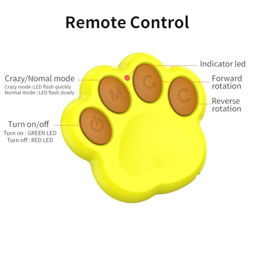 Self-Rolling Light-Up Jiggle Ball Toy for Dogs and Cats, Remote Control G766848
