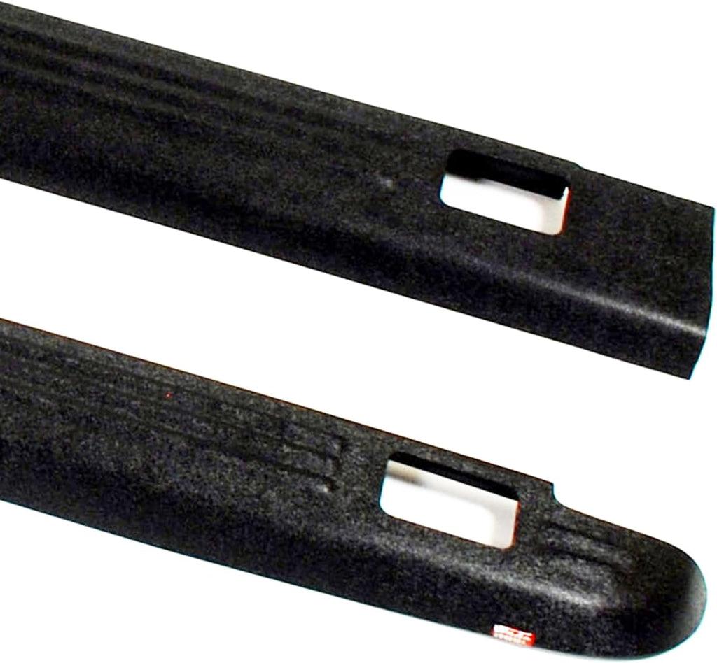 Truck Bed Rail Caps Black Ribbed Finish with Stake Holes for 2007-2014 Chevrolet Silverado 1500 Crew Cab Extended Cab 5.8ft Bed (Set of 2) I20332