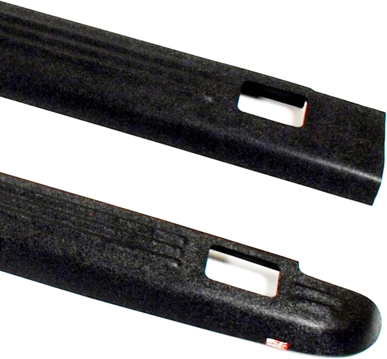 Truck Bed Rail Caps Black Ribbed Finish with Stake Holes for 2007-2014 Chevrolet Silverado 1500 Crew Cab Extended Cab 5.8ft Bed (Set of 2) I20332