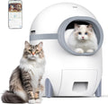 Automatic Self Cleaning Cat Litter Box, 70L Cat Litter Box with 15L Extra Large Waste Drawer for Multiple Cats, Smart APP Control/Safety Protection/Odor Removal Extra Large Capacity Cat Litter Box