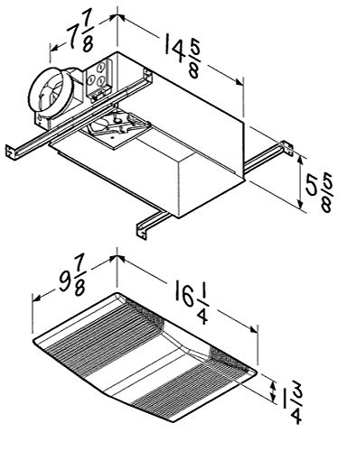 Ceiling Bathroom Exhaust Fan and Light Combo, 70 CFM P260849