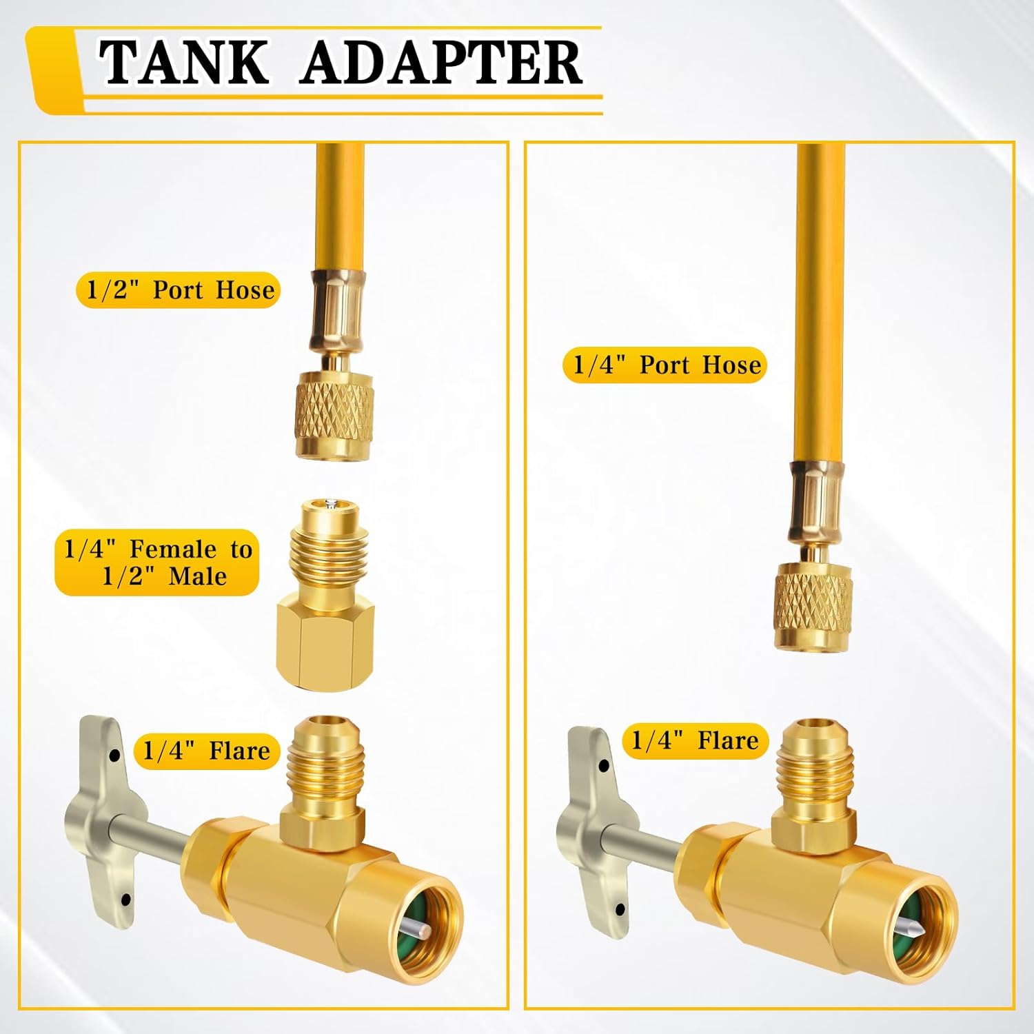 R1234YF Can Tap Valve with Valve Core Removal Tool for Car A/C Refrigerant Refilling O409