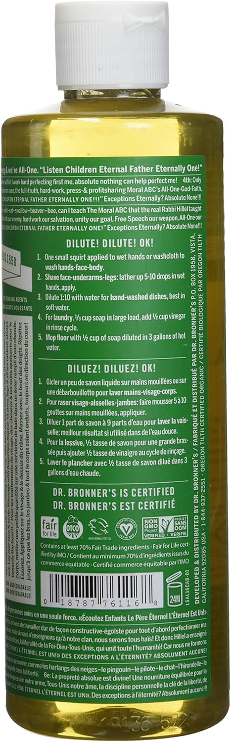 18-in-1 Hemp Almond Pure-Castile Liquid Soap, 1 Pound B24940