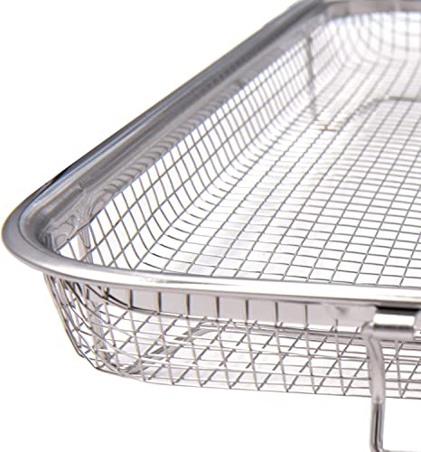 Large Air Fryer Basket for Oven, Stainless Steel Crisping Tray Set E81298