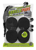 Slipstick GorillaPads Non Slip Furniture Pads/Gripper Feet Floor Protectors (Set of 4) Premium 4 Inch Pre-scored Square Self Adhesive Rubber Stoppers for Furniture Legs, Black, CB157