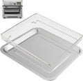 Stainless Steel Air Fryer Basket and Baking Tray Compatible with Cuisinart Airfryer TOA-060 and TOA-065, Stainless Steel Basket, Cooking and Baking for Convection Toaster Oven(1 Set-Silver)