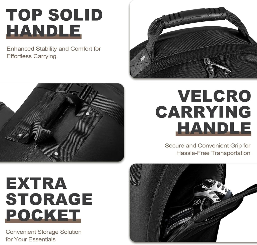 Golf Travel Bag with Wheels, Heavy Duty 600D Polyester P4314