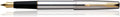 Parker Frontier Stainless Steel Gold Trim Medium Point Fountain Pen