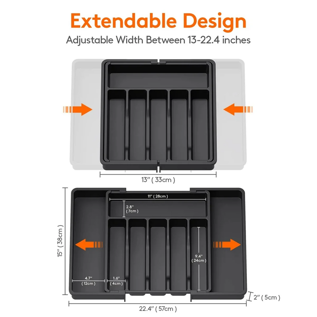 Expandable Cutlery Drawer Organizer for Kitchen Storage Q545