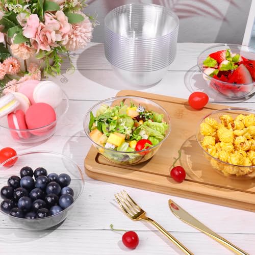 12 oz Clear Plastic Bowls 100 Pack Disposable Dessert Serving Z607