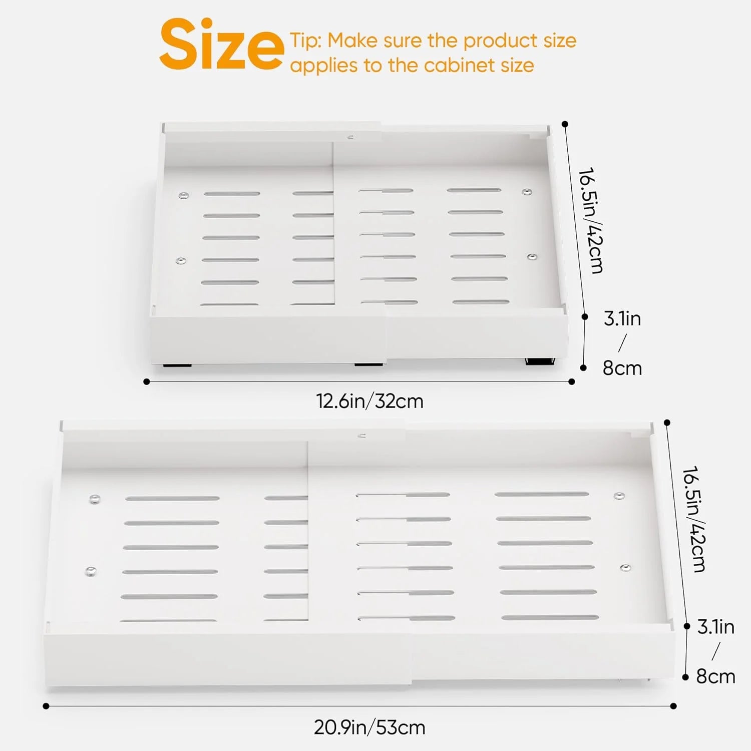 Expandable Pull Out Cabinet Organizer Adhesive, 2 Pack W451