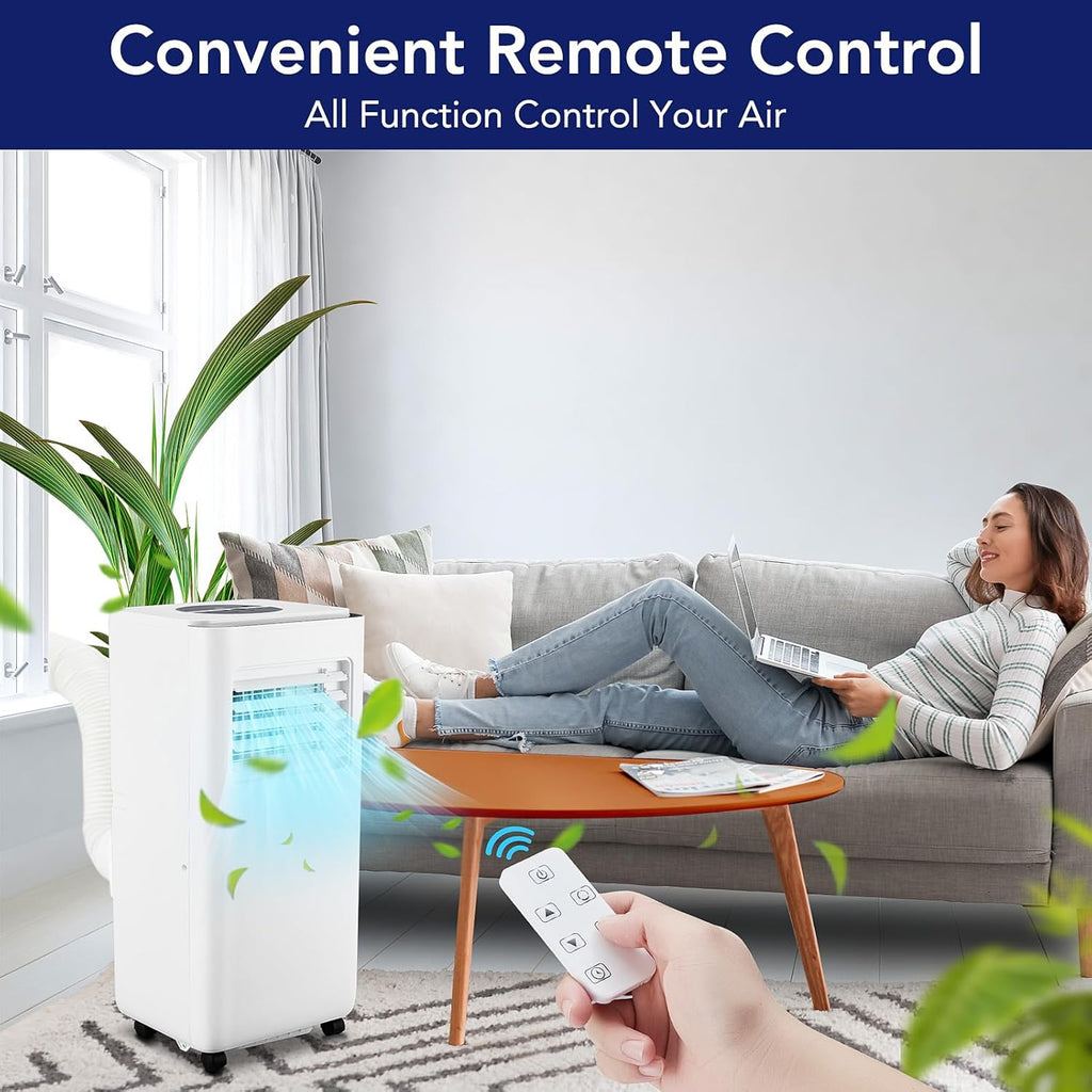 Portable Air Conditioner 10,000 BTU, Cooling up to 450 Sq.Ft, 3-in-1 with Dehumidifier & Fan Mode D14173