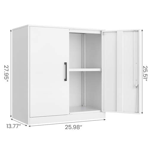 Metal Wall Cabinet with Locking Doors and Adjustable Shelf A450812