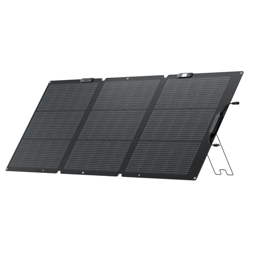EF ECOFLOW 160 Watt Portable Solar Panel for Power Stations, 25% High Conversion Efficiency Foldable Solar Panel with Adjustable Kickstand IP68 Waterproof for Outdoor Camping RV, NextGen Version