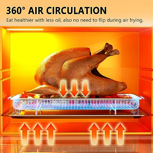 Air Fryer Basket and Tray Set, Extra Large Stainless Steel Crisper Tray for Oven O3324