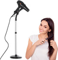Erytlly Adjustable Hair Dryer Stand Hair Dryer Holder Blow Dryer Stand Holder Hands Free 360 Degree Rotating Hair Dryer Stand Holder Metal Hairdryer Holder for Bathroom, Vanity, Makeup Room