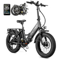 Electric Bike for Adults, 20.8Ah Removable Battery, Folding E-Bike with 750W Motor, 75+Miles Long Range, 4-6Hours Fast Charging, 7 Speed 20 x 4.0 Fat Tire Electric Horn, Class 2 Ebike