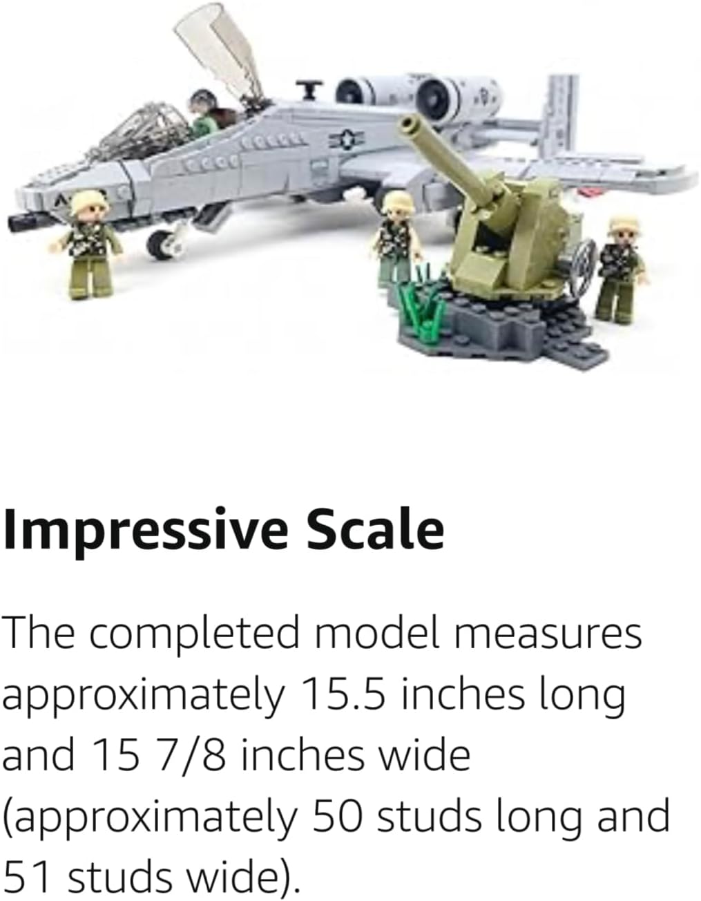A-10 Military Fighter Jet Brick Building Set X3665