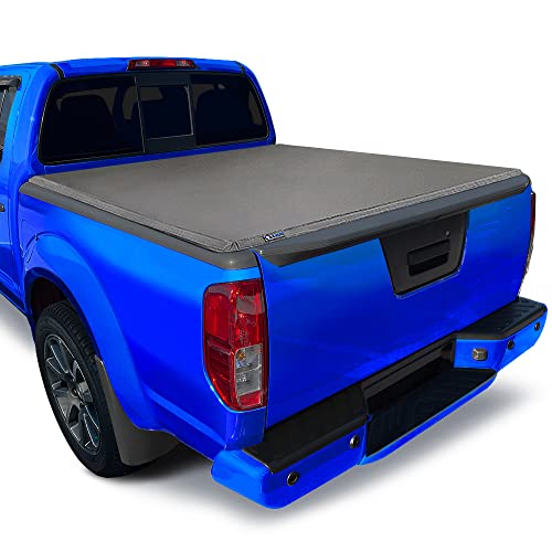 Tyger Auto T3 Soft Tri-fold Truck Bed Tonneau Cover Compatible with 2005-2021 Nissan Frontier; 2009-2012 Suzuki Equator | 6' (73") Bed | TG-BC3N1029, Black