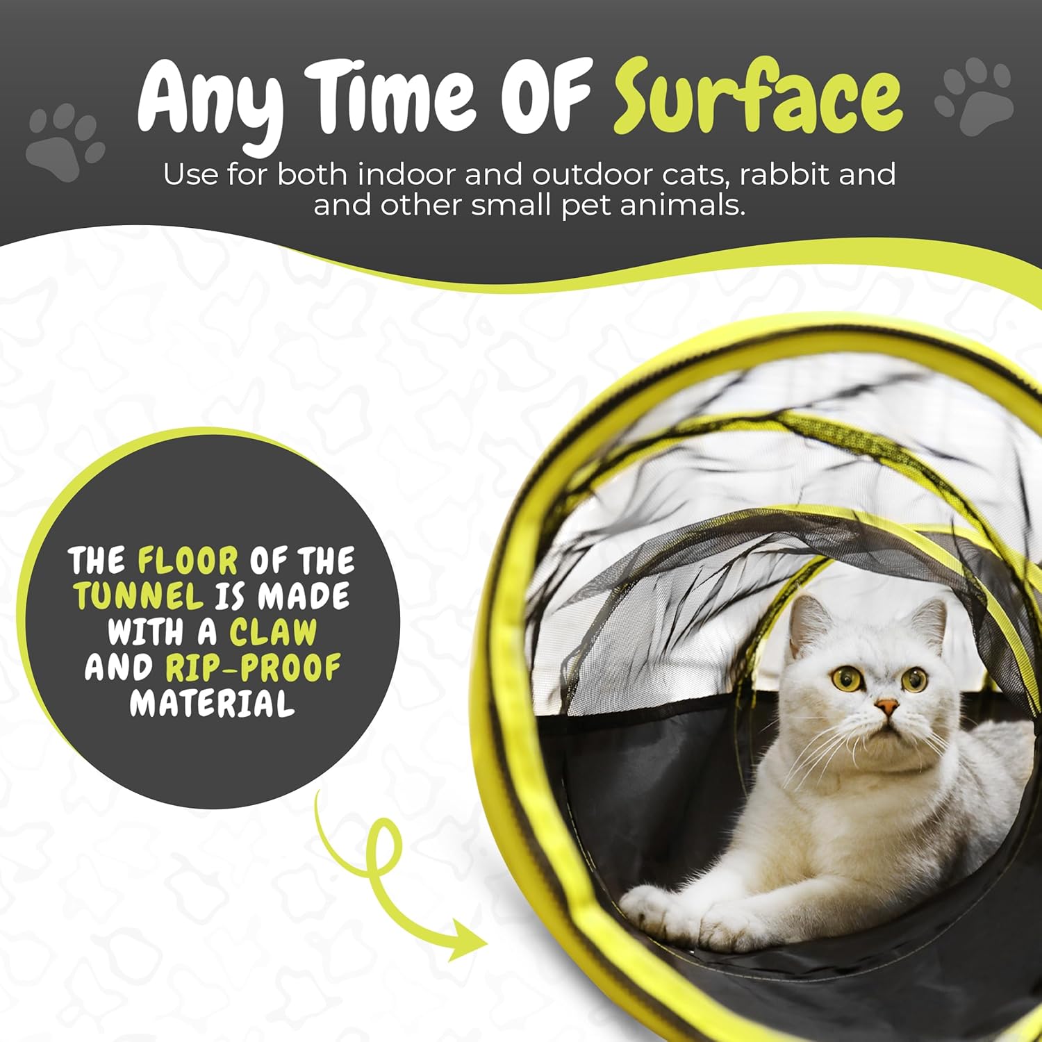 Outdoor Cat Enclosure with Claw Proof Tunnel and Storage Bag N1192