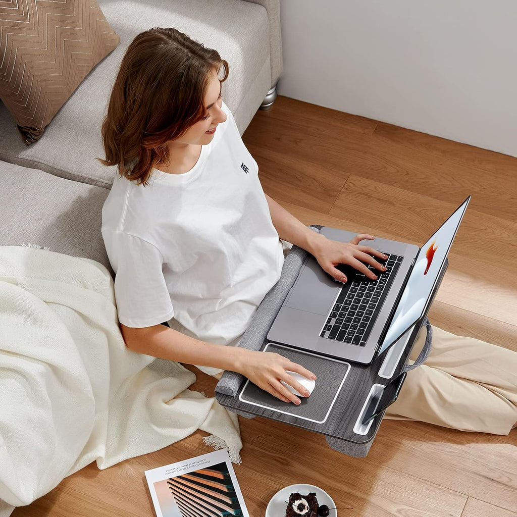 Lap Desk with Wrist Pad for 17 Inch Laptop, Tablet, Pen & Phone Holder K631